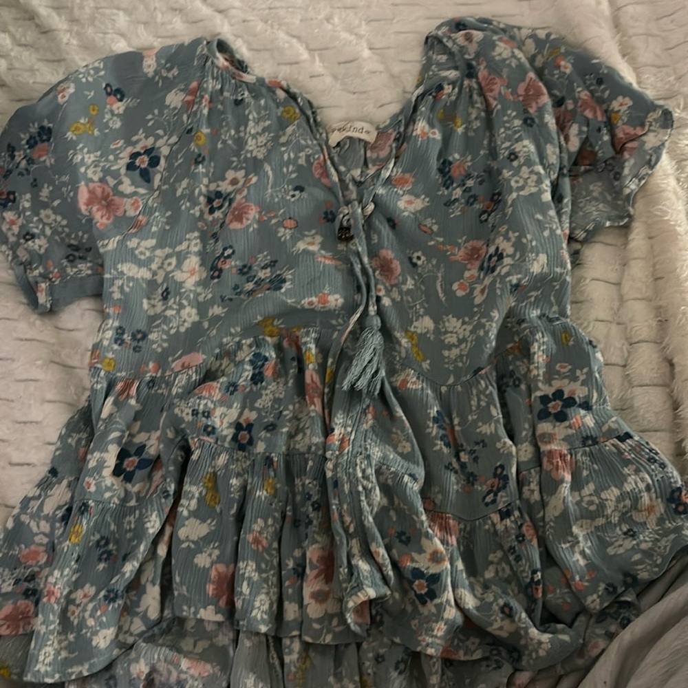 Flowy blue shirt